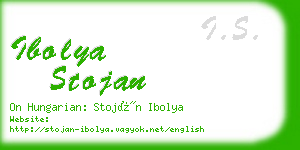 ibolya stojan business card